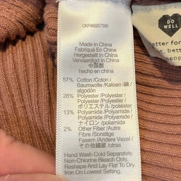 MADEWELL Rosseau Square-Neck Crop Cardigan Top Faded Mauve Women’s Size XXS - Picture 9 of 9